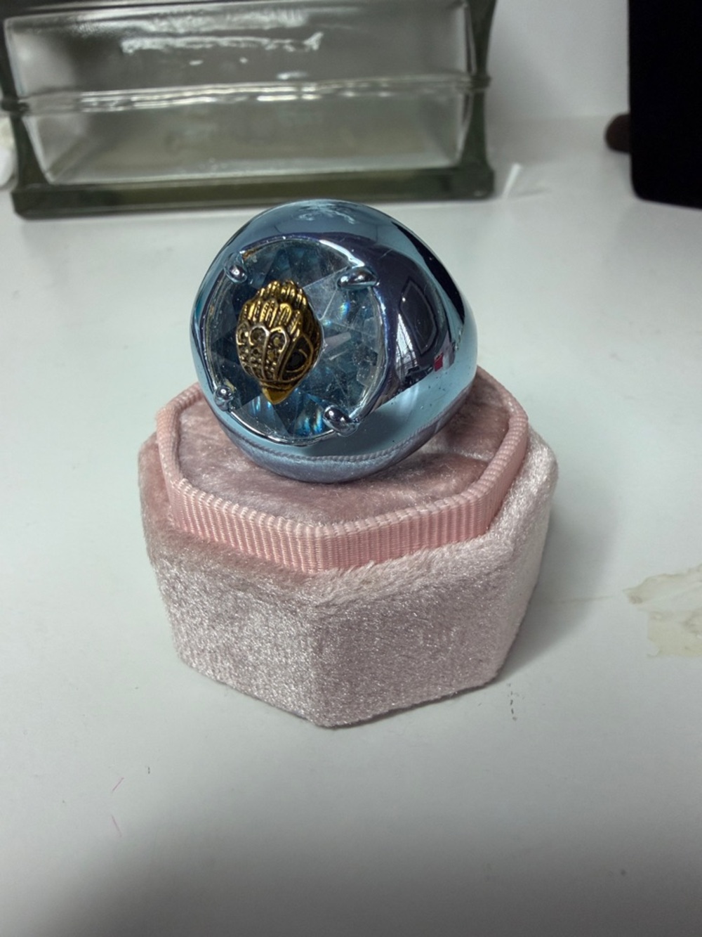 Blue Kurt Geiger Ring with Blue Dome. New
Size 8